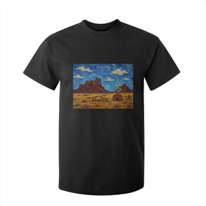 Starry Night Desert Monument Valley T Shirt For Kid Hogan Home Oil Painting Graphic