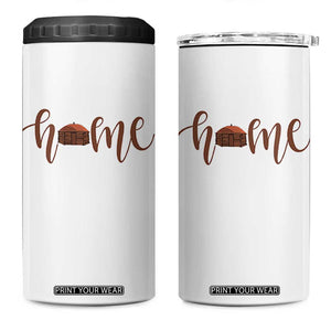 Rustic Hogan Home Typography 4 in 1 Can Cooler Tumbler Native American Heritage Pride