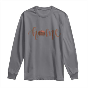 Rustic Hogan Home Typography Long Sleeve Shirt Native American Heritage Pride