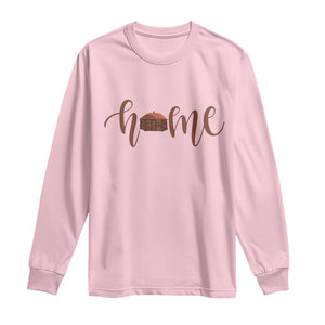 Rustic Hogan Home Typography Long Sleeve Shirt Native American Heritage Pride