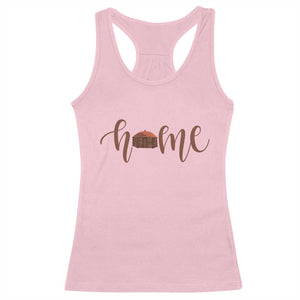 Rustic Hogan Home Typography Racerback Tank Top Native American Heritage Pride