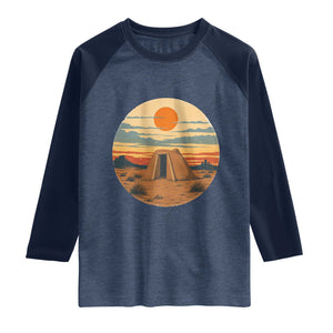 Vintage Monument Valley Landscape Raglan Shirt Desert Hogan Home Art