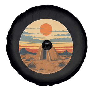 Vintage Monument Valley Landscape Spare Tire Cover Desert Hogan Home Art