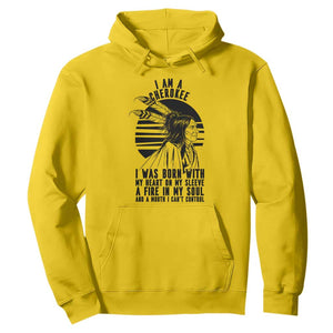 Native American Heritage Pride Gift Hoodie I Am A Cherokee Born With Heart On My Sleeve