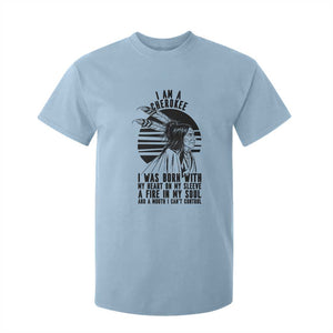 Native American Heritage Pride Gift T Shirt For Kid I Am A Cherokee Born With Heart On My Sleeve