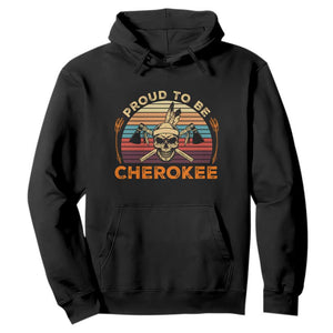 Cherokee Heritage Pride Hoodie Vintage Native American Warrior Skull