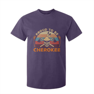 Cherokee Heritage Pride T Shirt For Kid Vintage Native American Warrior Skull