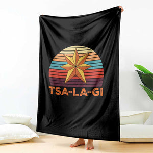 Tsalagi Seven Pointed Star Throw Blanket Cherokee Native American Heritage