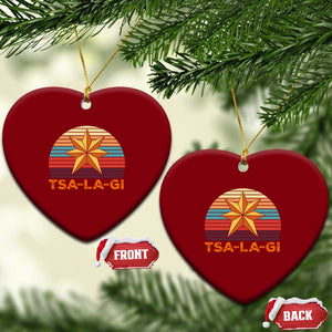 Tsalagi Seven Pointed Star Ceramic Ornament Cherokee Native American Heritage