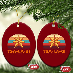 Tsalagi Seven Pointed Star Ceramic Ornament Cherokee Native American Heritage