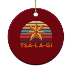 Tsalagi Seven Pointed Star Ceramic Ornament Cherokee Native American Heritage