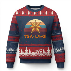 Tsalagi Seven Pointed Star Ugly Christmas Sweater Cherokee Native American Heritage