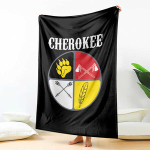 Cherokee Cultural Pride Throw Blanket Native American Medicine Wheel Art
