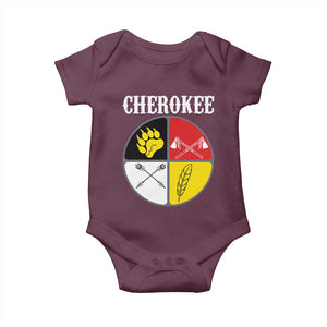 Cherokee Cultural Pride Baby Onesie Native American Medicine Wheel Art