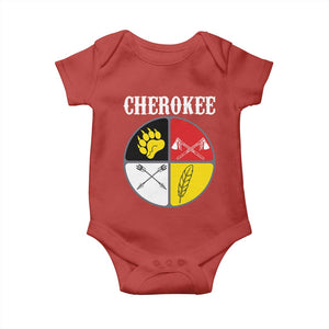Cherokee Cultural Pride Baby Onesie Native American Medicine Wheel Art