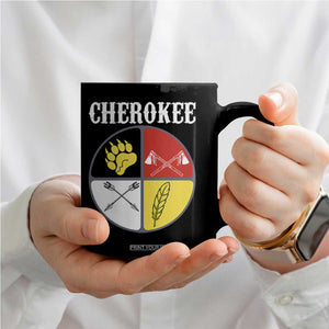 Cherokee Cultural Pride Coffee Mug Native American Medicine Wheel Art