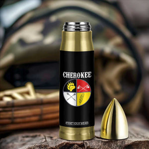 Cherokee Cultural Pride Bullet Tumbler Native American Medicine Wheel Art