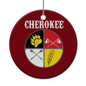 Cherokee Cultural Pride Ceramic Ornament Native American Medicine Wheel Art