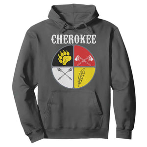 Cherokee Cultural Pride Hoodie Native American Medicine Wheel Art