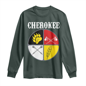Cherokee Cultural Pride Long Sleeve Shirt Native American Medicine Wheel Art