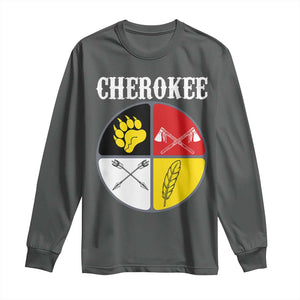 Cherokee Cultural Pride Long Sleeve Shirt Native American Medicine Wheel Art
