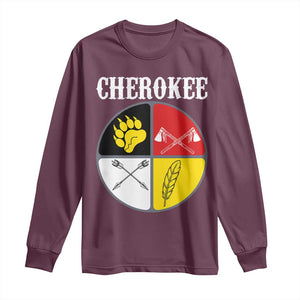 Cherokee Cultural Pride Long Sleeve Shirt Native American Medicine Wheel Art