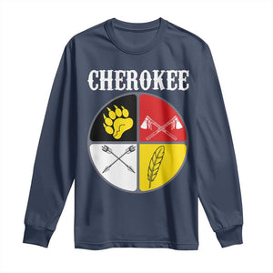 Cherokee Cultural Pride Long Sleeve Shirt Native American Medicine Wheel Art