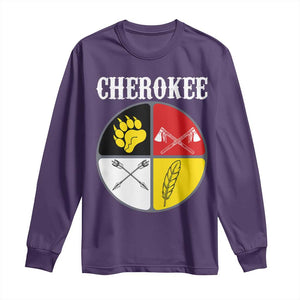 Cherokee Cultural Pride Long Sleeve Shirt Native American Medicine Wheel Art