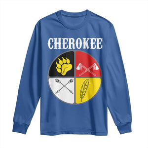 Cherokee Cultural Pride Long Sleeve Shirt Native American Medicine Wheel Art