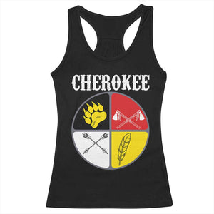 Cherokee Cultural Pride Racerback Tank Top Native American Medicine Wheel Art