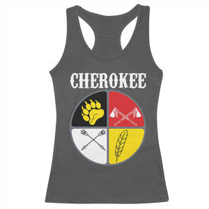 Cherokee Cultural Pride Racerback Tank Top Native American Medicine Wheel Art