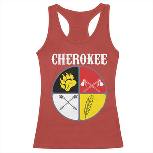 Cherokee Cultural Pride Racerback Tank Top Native American Medicine Wheel Art