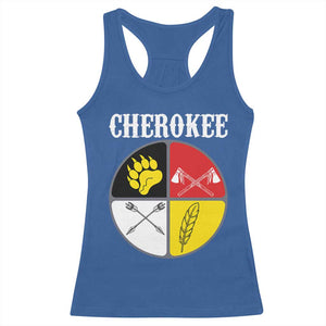 Cherokee Cultural Pride Racerback Tank Top Native American Medicine Wheel Art