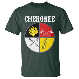 Cherokee Cultural Pride T Shirt Native American Medicine Wheel Art