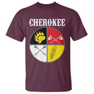 Cherokee Cultural Pride T Shirt Native American Medicine Wheel Art