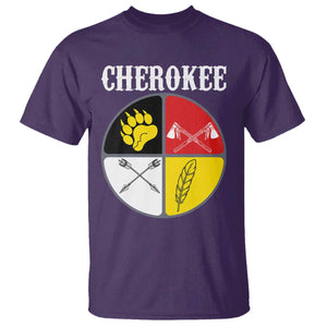 Cherokee Cultural Pride T Shirt Native American Medicine Wheel Art