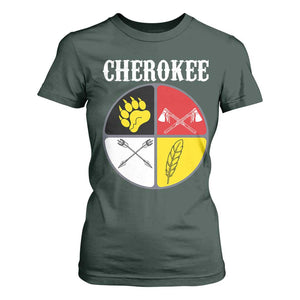 Cherokee Cultural Pride T Shirt For Women Native American Medicine Wheel Art