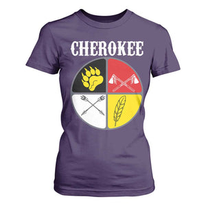 Cherokee Cultural Pride T Shirt For Women Native American Medicine Wheel Art
