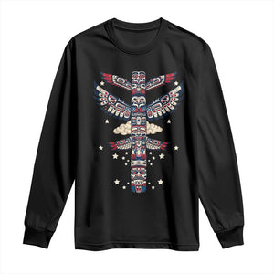 Native American Totem Pole Long Sleeve Shirt Pacific Northwest Indigenous Tribal