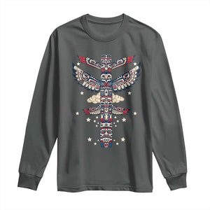 Native American Totem Pole Long Sleeve Shirt Pacific Northwest Indigenous Tribal