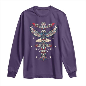 Native American Totem Pole Long Sleeve Shirt Pacific Northwest Indigenous Tribal