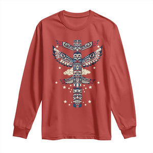 Native American Totem Pole Long Sleeve Shirt Pacific Northwest Indigenous Tribal