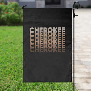 Vintage Cherokee Native Pride Stacked Typography Garden Flag