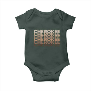 Vintage Cherokee Native Pride Stacked Typography Baby Onesie