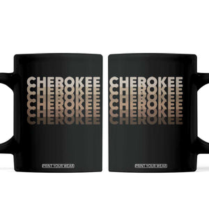 Vintage Cherokee Native Pride Stacked Typography Coffee Mug
