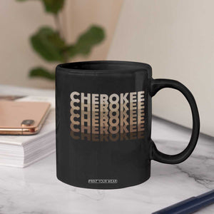 Vintage Cherokee Native Pride Stacked Typography Coffee Mug