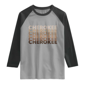 Vintage Cherokee Native Pride Stacked Typography Raglan Shirt