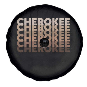 Vintage Cherokee Native Pride Stacked Typography Spare Tire Cover