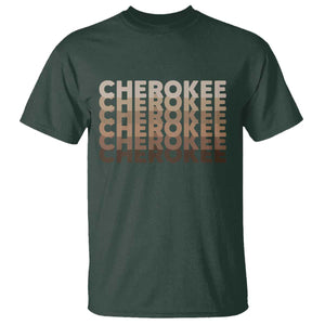 Vintage Cherokee Native Pride Stacked Typography T Shirt