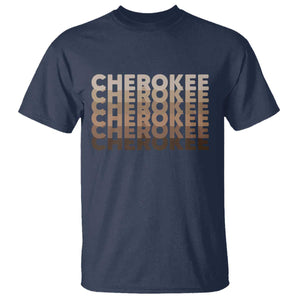 Vintage Cherokee Native Pride Stacked Typography T Shirt